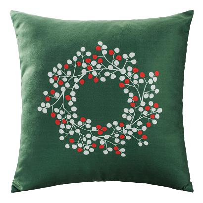 Poszewka dekoracyjna MM 43x43 Darymex zielona świąteczny wieniec