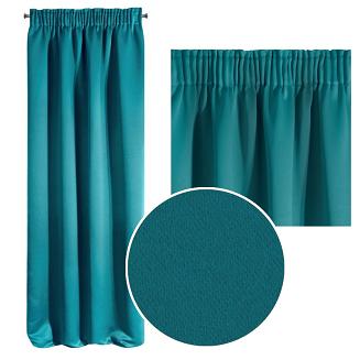 Zasłona gotowa na taśmie LOGAN 135x270 Eurofirany petrol