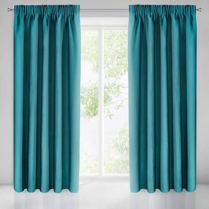 Zasłona gotowa na taśmie LOGAN 135x270 Eurofirany petrol