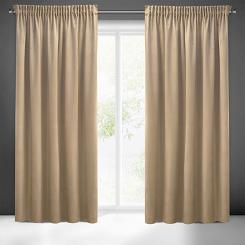 Zasłona gotowa na taśmie SIBEL 140x270 Eurofirany cappuccino