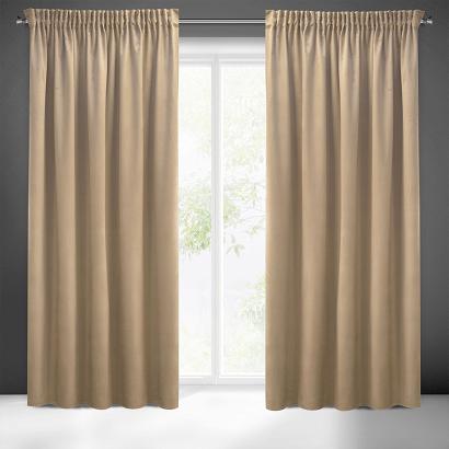 Zasłona gotowa na taśmie SIBEL 140x270 Pierre Cardin Eurofirany cappuccino