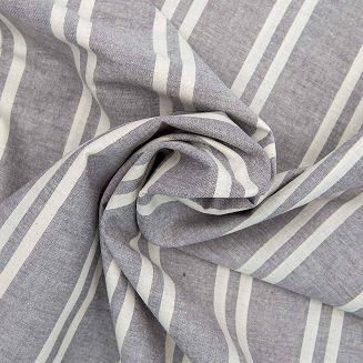 Pościel bawełniana MADRAS 1 220x200 COTTONLOVE EXCLUSIVE szara paski