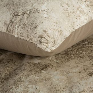 Pościel satynowa SPRING 140x200 Eurofirany jasnobrązowa beżowa wzór a'la marmurek