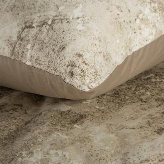 Pościel satynowa SPRING 140x200 Eurofirany jasnobrązowa beżowa wzór a'la marmurek