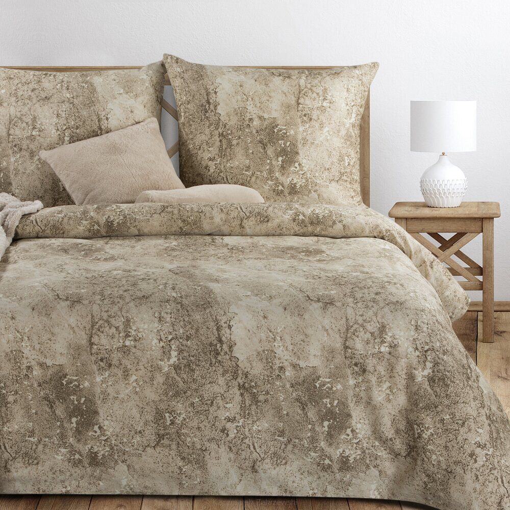 Pościel satynowa SPRING 140x200 Eurofirany jasnobrązowy