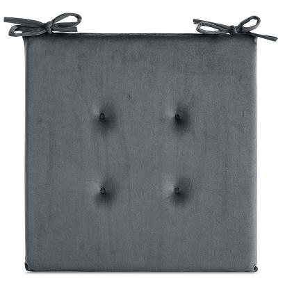 Poduszka na krzesło GAJA 40x40x3 Eurofirany stalowa z ozdobnym pikowaniem