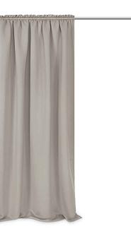 Zasłona gotowa na taśmie HOLD 140x270 zaciemniająca blackout ciemnobeżowa