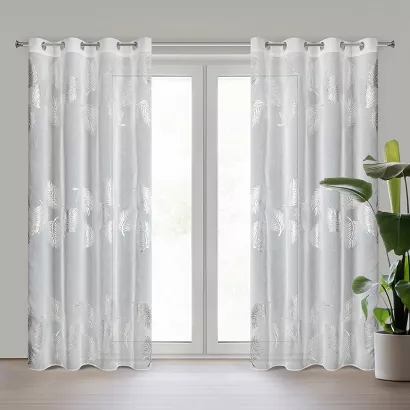 Firana gotowa na przelotkach IDALIA 140x250 Eurofirany biała
