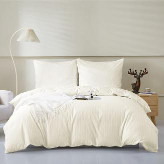 Poszewka z adamaszku satyna bawełniana 70x80 masełkowa