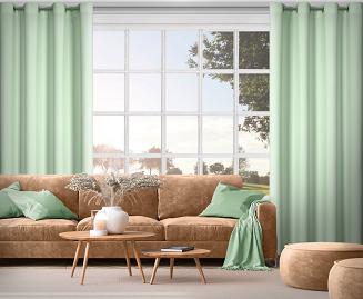 Zasłona gotowa na przelotkach RITA 140x250 Eurofirany szałwiowy