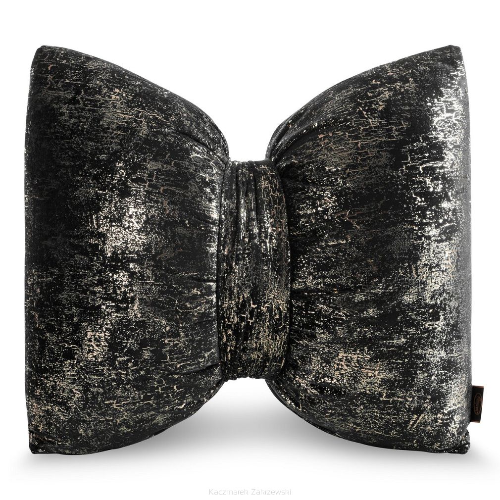 Poszewka dekoracyjna KOKARDA1 45x55 Eurofirany czarna złocista