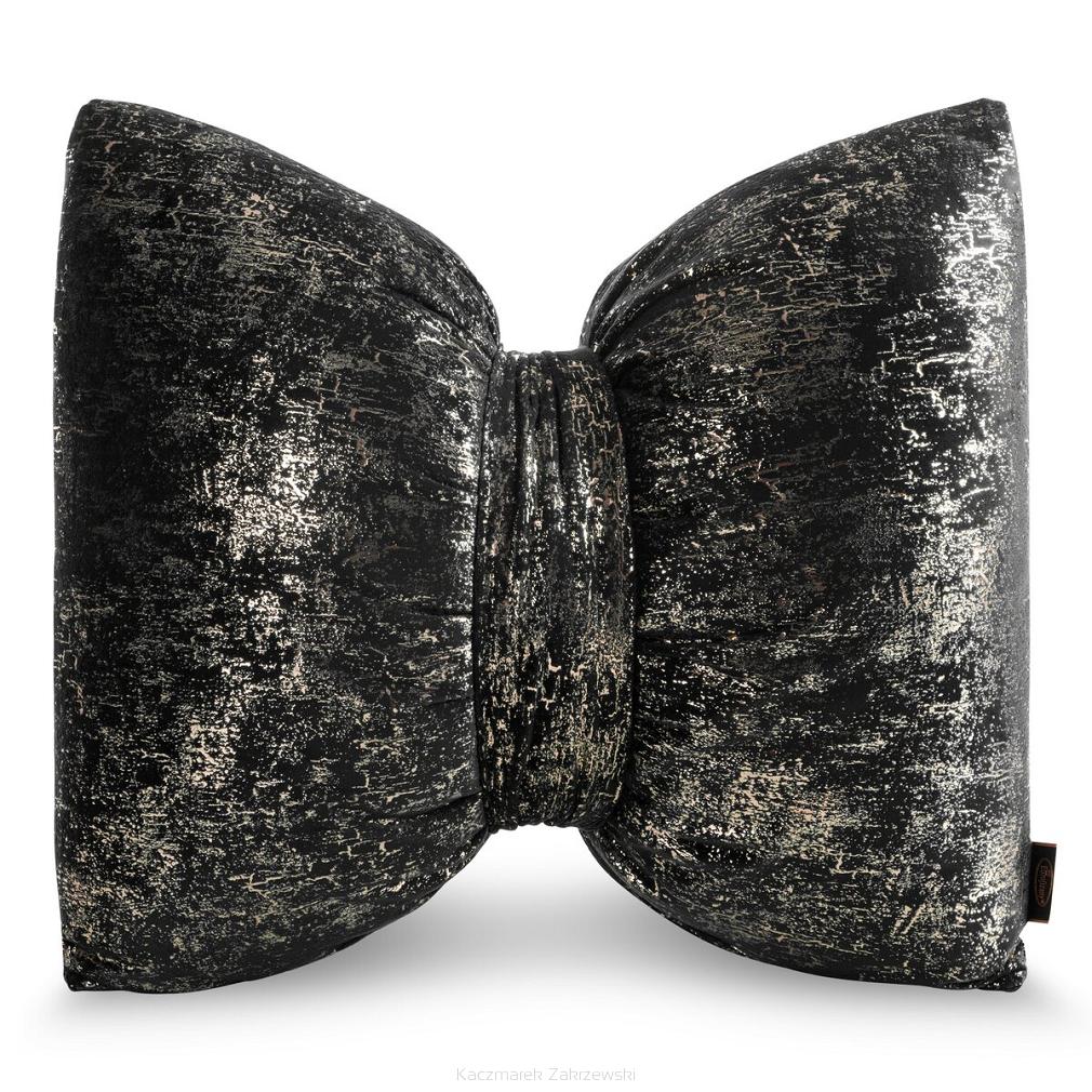 Poszewka dekoracyjna KOKARDA1 45x55 Eurofirany czarna złocista