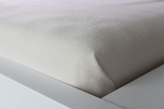 Prześcieradło flanelowe bez gumki 160x200 jasnobeżowe