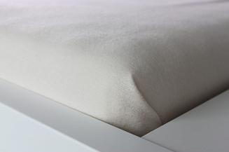 Prześcieradło flanelowe bez gumki 160x200 jasnobeżowe