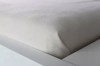 Prześcieradło flanelowe bez gumki 160x200 jasnobeżowe