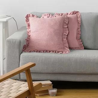 Poszewka dekoracyjna MUSLIN 45x45 Eurofirany pudrowy