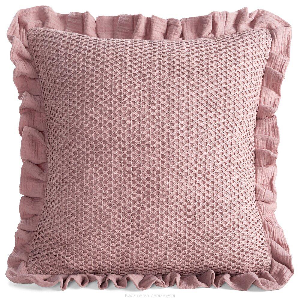 Poszewka dekoracyjna MUSLIN 45x45 Eurofirany pudrowy