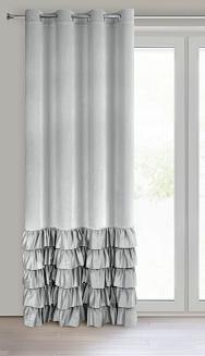 Zasłona gotowa na przelotkach DANI 140x250 Eurofirany srebrny