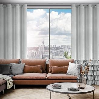 Zasłona gotowa na przelotkach DANI 140x250 Eurofirany srebrny