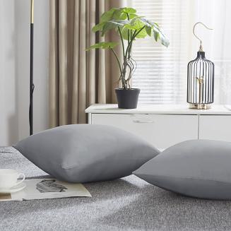 Poszewka satyna bawełniana SIN 40x40 grafitowa