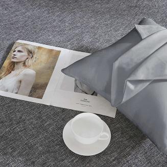 Poszewka satyna bawełniana SIN 40x40 grafitowa