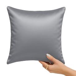 Poszewka satyna bawełniana SIN 40x40 grafitowa