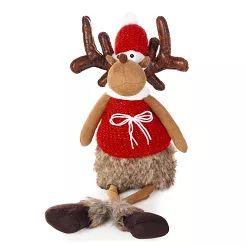 Figurka świąteczna DOLL 25x15x59 Eurofirany czerwony