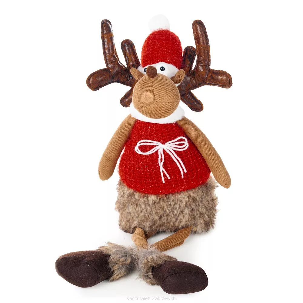 Figurka świąteczna DOLL 25x15x59 Eurofirany czerwony