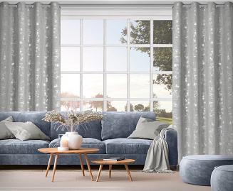 Zasłona gotowa na przelotkach SOLANA 140x250 Eurofirany srebrny