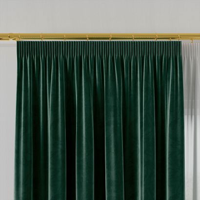Zasłona gotowa na taśmie VELVI 140x260 szmaragdowa