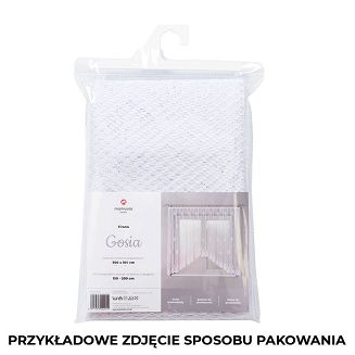 Firanka żakardowa gotowa na żabki GOSIA 250x120 biała