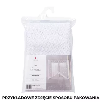 Firanka żakardowa gotowa na żabki GOSIA 250x120 biała
