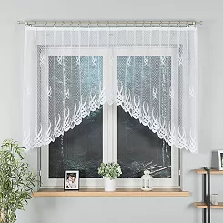 Firanka żakardowa gotowa na żabki GOSIA 250x120 biała