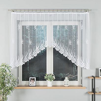 Firanka żakardowa gotowa na żabki GOSIA 250x120 biała