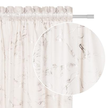 Zasłona gotowa na taśmie MARMY 140x270 welurowa półzaciemniająca kremowa