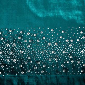 Obrus dekoracyjny ROYAL 35x140 Eurofirany ciemnoturkusowy