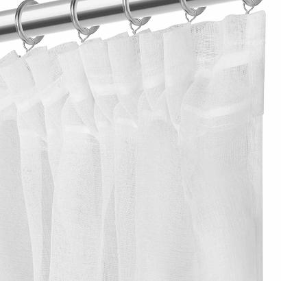 Firana gotowa na taśmie LUNA 140x270 biała