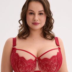 Biustonosz Semi-Soft Aina Maxi Art. 1273 Czerwony-mokka
