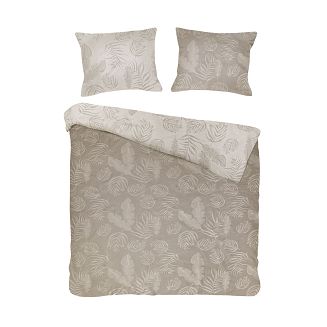 Pościel bawełniana BAHAMA LIGHT BROWN/160x200 COTTONLOVE JACQUARD
