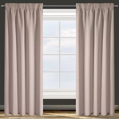 Zasłona gotowa na taśmie PARISA 140x270 Design91 pudrowa