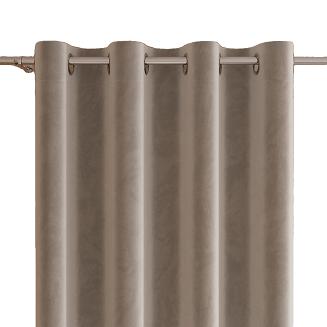 Zasłona gotowa na przelotkach VELVI 140x260 szarobeżowa