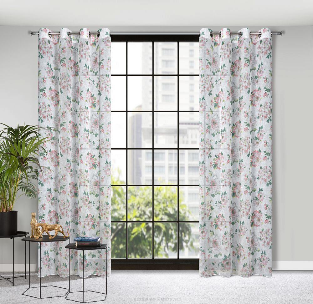 Zasłona gotowa na przelotkach EMI 140x250 Eurofirany biały