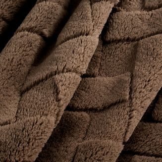 Koc narzuta CARO 170x210 Design91 ciemnobrązowy
