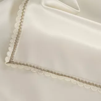 Obrus dekoracyjny LACE 140x220 Eurofirany kremowy