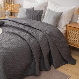 Poszewka dekoracyjna DASH 45x45 pikowana grafitowa