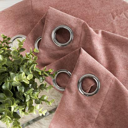 Zasłona gotowa na przelotkach SOFT 140x260 pudrowa