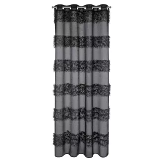 Firana gotowa na przelotkach MARGARET 140x250 Eurofirany czarny