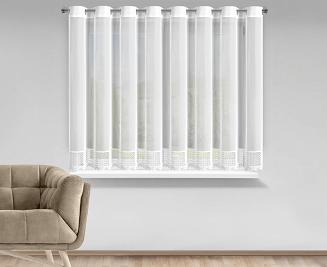 Firana gotowa na przelotkach KATRINA 350x150 Eurofirany biały