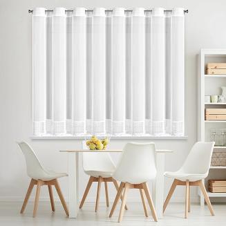 Firana gotowa na przelotkach KATRINA 350x150 Eurofirany biały