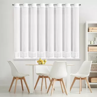 Firana gotowa na przelotkach KATRINA 350x150 Eurofirany biały